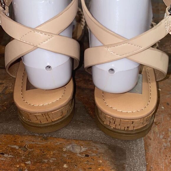 DV Dolce Vita Fulton flat wedge sandals size 8 tan leather - Picture 6 of 10